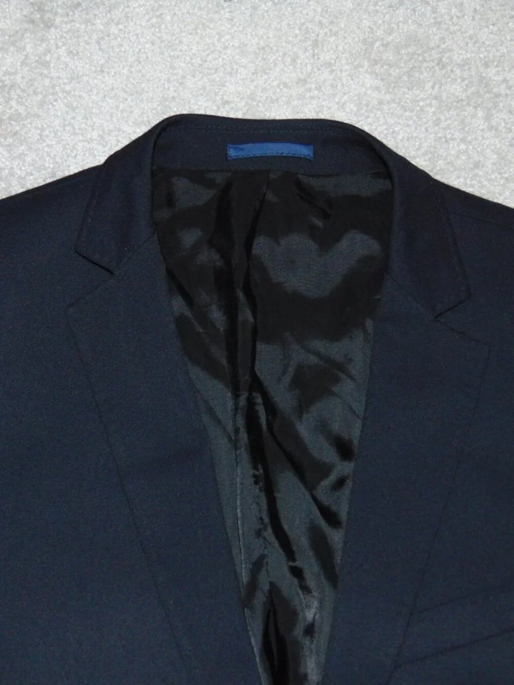 Zara Men's Blazer Suit Jacket Size 40 Black Polyester Two Button